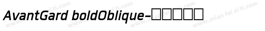 AvantGard boldOblique字体转换